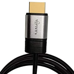 IVY’s Cable High Speed Micro HDMI Cable 3 Feet (1 M) w/Ethernet – Supports 2K, 4K, Ultra HD, ARC (Latest), 1080p, 3D – Apple TV Xbox Playstation PS3 PS4 PC – 3 Ft (2-pk)