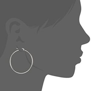 Amazon Essentials Plated Stainless Steel Rounded Tube Hoop Earrings
