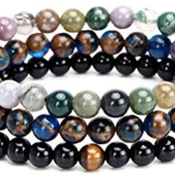 Joan Nunu Charm Bracelet for Men Women Black Mantra Prayer Beads