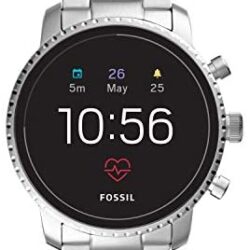 Fossil Men’s Gen 4 Explorist HR Heart Rate Stainless Steel Touchscreen Smartwatch, Color: Silver (Model: FTW4011)
