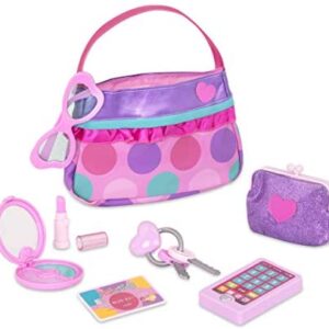Play Circle by Battat – Princess Purse Style Set – Pretend Play Multicolor Handbag and Fashion Accessories – Toy Makeup, Keys, Lipstick, Credit Card, Phone, and More for Kids Ages 3 and Up (8 pieces)