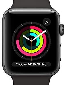 Apple Watch Series 3 (GPS, 42mm) – Space Gray Aluminum Case with Black sport Band