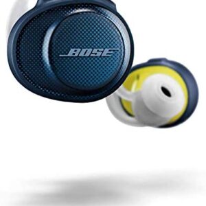 Bose SoundSport Free, True Wireless Earbuds, (Sweatproof Bluetooth Headphones for Workouts and Sports), Midnight Blue / Citron