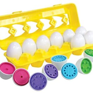 Kidzlane Color Matching Egg Set – Toddler Toys – Educational Color & Number Recognition Skills Learning Toy – Easter Eggs