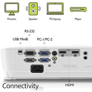 BenQ MS535A 1080p Supported SVGA 3600 Lumens HDMI Vibrant DLP Color Projector for Home and Office