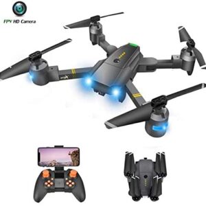 Drone with Camera – RC Drones for Beginners, WiFi FPV Drone w/ 720P HD Camera/Voice & APP Control/Trajectory Flight/Altitude Hold/Gravity Sensor, VR Game, Drone with Camera for Adults & Kids