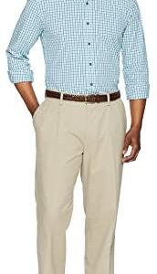 Amazon Essentials Men’s Classic-Fit Wrinkle-Resistant Pleated Chino Pant