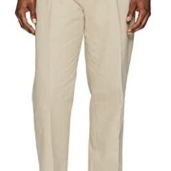 Amazon Essentials Men’s Classic-Fit Wrinkle-Resistant Pleated Chino Pant