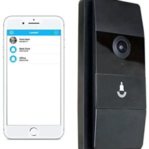 CTA Digital LT-Bell Wireless Smart Doorbell with 720P HD Video for iOS/Android Black