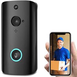 Dasuy WiFi Smart Video Doorbel M9 1080P Home Security Camera Smart WiFi Security Doorbell PIR Motion Detection App Control for iOS and Android (Black)