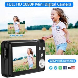 Digital Camera HD 1080P Vlogging Camera 30 MP Mini Camera 2.7 Inch LCD Screen Camera with 8X Digital Zoom Compact Cameras for Adult, Kids, Beginners (DC5) (DC5)