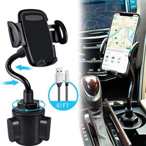 bokilino Car Cup Holder Phone Mount, Universal Adjustable Gooseneck Cup Holder Cradle Car Mount for Cell Phone iPhone 11 Pro/11 Pro Max/11/X/Xs/Xs Max/8/8Plus,Samsung,Huawei,LG, Sony, Nokia (Black)