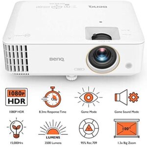 BenQ TH685 1080p Gaming Projector | 4K HDR Support | 3500lm | 8.3ms Low Latency | Enhanced Game Mode | Stream Netflix & Prime Video | HDMI | 3D | Sony PS 4 | Nintendo Switch | Microsoft Xbox One X |