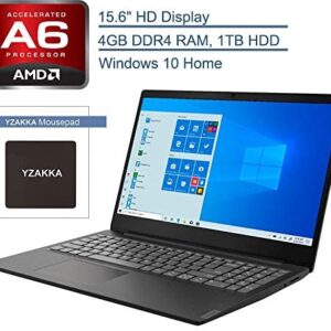 2020 Lenovo IdeaPad S145 15.6″ Laptop Computer, AMD Core A6-9225 up to 3.0GHz, 4GB DDR4 RAM, 1TB HDD, 802.11AC WiFi, Bluetooth 4.2, USB 3.1, HDMI, Black, Windows 10 Home in S Mode, YZAKKA Mouse Pad