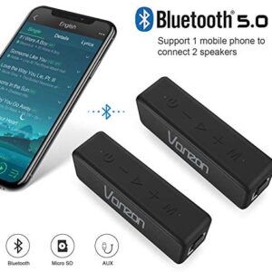 Bluetooth Speakers – Vanzon X5 Pro Portable Wireless Speaker V5.0 with 20W Loud Stereo Sound TWS, IPX7 Waterproof & 24H Playtime, Perfect for Travel, Home and Outdoors