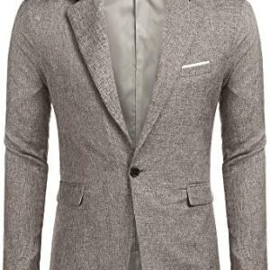 COOFANDY Men’s Casual Suit Blazer Jackets Lightweight Sports Coats One Button