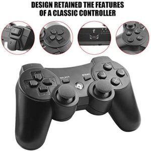 JAMSWALL PS3 Controller, Wireless Bluetooth Joystick, Dualshock3 Gamepad for Playstation 3 with Charger Cable Cord, Black
