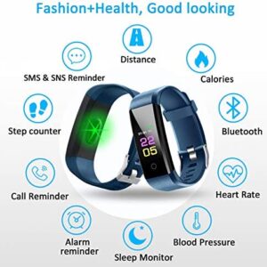 Fitness Tracker Hr, kids Activity Tracker Watch Android With Heart Rate Monitor, Waterproof Fit tracker Watch With Sleep Monitor Smart Bracelet with Calorie Counter Pedometer Watch for Women men