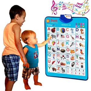 Just Smarty Electronic Interactive Alphabet Wall Chart, Talking ABC & 123s & Music Poster, Best Educational Toy for Toddler. Kids Fun Learning at Daycare, Preschool, Kindergarten for Boys & Girls