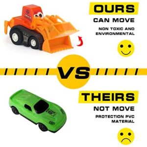 Construction Vehicles Fun Pull Back Car Toy for Boys Toddler Bulldozer Excavator Dumper Truck for Children Toddlers Mini Engineering Toys Party Favor Fillers Decorations 9 Packs – Color Random