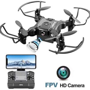 4DRC Mini Drone with Camera for Kids and Adults Beginners RC Foldable FPV Live Video Drone Quadcopter,App Control,3D Flips and Headless Mode,One Key Return,Altitude Hold,3 Modular Battery