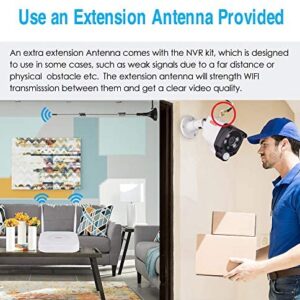 2Pack HD Wireless Security Camera Video Antenna Extension with Magnetic Stand Base for 2.4/5GHz Wireless CCTV WiFi Security IP Camera System 3M/10FT Black Lonnky