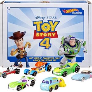 Disney Pixar Toy Story 4 Character Cars by Hot Wheels 1:64 Scale Woody, Buzz Lightyear, Bo Peep, Forky, Ducky and Bunny, and Rex Ages 3 And Up [Amazon Exclusive]