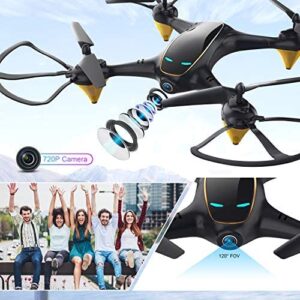 Drones with Camera for Adults Long Flight Time, EACHINE E38 WiFi FPV Quadcopter Drone with 720P 120°FOV HD Camera Live Video Selfie RC Drone for Kids and Beginners Indoor and Outdoor 2 Pcs Batteries