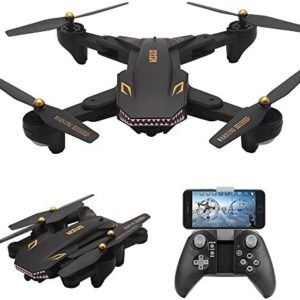 AMAZINGBUY – VISUO XS809S 2.0MP HD Wide Angle Camera Foldable SHARKS Drone Wifi FPV RC Quadcopter – 3.7V 1800mAh Up To 20 Minutes Long Fly Time Drone VISUO XS809HW XS809W XS809 [2019 Upgraded Version]