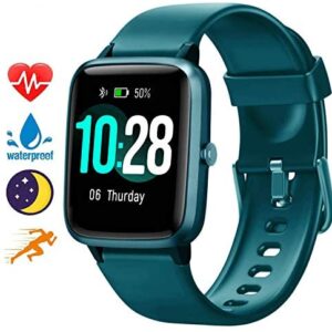 Blackview Smart Watch for Android Phones and iOS Phones, All-Day Activity Tracker with Heart Rate Sleep Monitor, 1.3″ Full Touch Screen, 5ATM Waterproof Pedometer, Smartwatch for Men Women