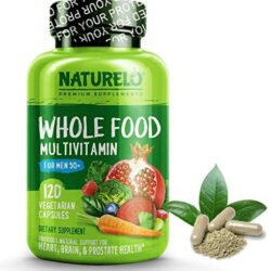 NATURELO Whole Food Multivitamin for Men 50+ – with Natural Vitamins, Minerals, Organic Extracts – Vegan Vegetarian – Best for Energy, Brain, Heart and Eye Health – 120 Capsules