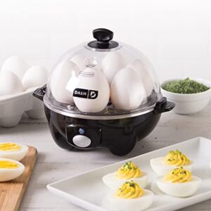 Dash black Rapid 6 Capacity Electric Cooker for Hard Boiled, Poached, Scrambled Eggs, or Omelets with Auto Shut Off Feature, One Size