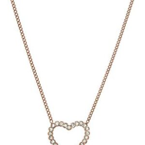 Fossil Women’s Stainless Steel Rose Gold-Tone Pendant Necklace