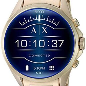 Armani Exchange Men’s Smartwatch Powered with Wear OS by Google with Heart Rate, GPS, NFC, and Smartphone Notifications