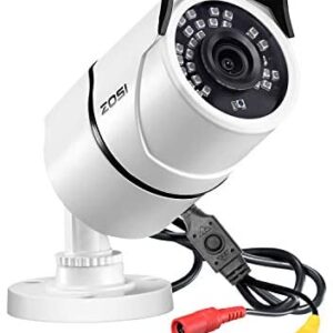 ZOSI 2.0MP FHD 1080p 1920TVL Security Camera Outdoor Indoor (Hybrid 4-in-1 HD-CVI/TVI/AHD/960H Analog CVBS),36PCS LEDs,100ft IR Night Vision,Weatherproof Surveillance CCTV Bullet Camera Housing