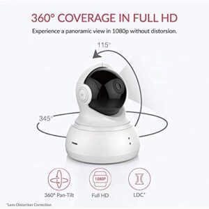 YI Dome Camera, 1080p Indoor Pan/Tilt/Zoom Wi-Fi 2.4G IP Security Surveillance System with 24/7 Emergency Response, Auto-Cruise, Motion Track, App Remote Control, Cloud Service – Works with Alexa