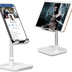 Cell Phone Stand, Height Angle Adjustable Phone Stand,Deep Dream Desktop Sturdy Aluminum Metal Phone Holder,Compatible with iPhone/iPad/Kindle/Mobile Phone/Tablet,4-13in