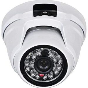 Eversecu 2.4MP (HD-TVI/AHD/CVI/Analog) 4-in-1 1080P CMOS Outdoor Metal Dome Camera, Day Night Vision Security IR Analog Camera, Vandalproof Dome Camera for Home Video Surveillance