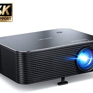 Projector, APEMAN Native 1080P HD Video Projector, 300” Display, Remote Electronic Keystone Correction, Support 4K Movie, HDMI/USB, for iPhone/Fire Stick/PC/Xbox, Home Theater/Business Presentation