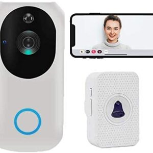 UPEOR Video Doorbell with HD Video,Wireless Smart Doorbell with PIR Motion Detection,Night Vision Two-Way Talk and Real-time Video 1080P HD App Control for iOS & Android(No Batteries &SD)
