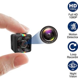 Mini Spy Camera, Hidden Camera 1080P, Nanny Cam Full HD with Night Vision Motion Activation for Indoor Outdoor Covert Security Cameras