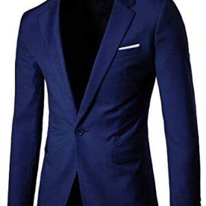 Men’s Suit Jacket One Button Slim Fit Sport Coat Business Daily Blazer