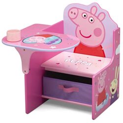Delta Children Chair Desk with Storage Bin – Ideal for Arts & Crafts, Snack Time, Homeschooling, Homework & More, Peppa Pig (TC83690PG-1171)