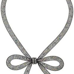 Betsey Johnson “Memoirs of Betsey” Mesh Bow Necklace, 16″ + 3″ Extender