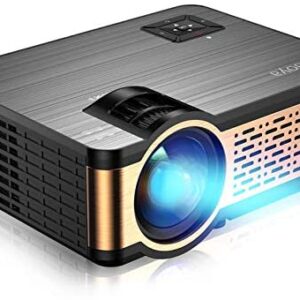 XIAOYA Mini Projector HD 720P with HiFi Speaker, 4000 Lumens Movie Projector Support 1080P Home Theater Projector, Compatible with HDMI, SD, AV, VGA, USB