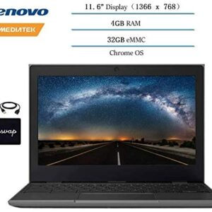 2020 Lenovo Chromebook 2ND Gen 11.6″ Laptop Computer for Business and Student, 11.6″ HD (1366 X 768) Display, 4GB RAM, 32GB eMMC, Chrome OS w/ HESVAP Accessories (MediaTek MT8173C)