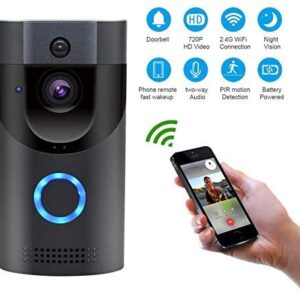 Video doorbell wireless with camera wi-fi with motion detector button automatic HD video can remotely watch video intercom, dogfish doorbell uses Lite OS system and supports mobile phone ANYHOME, ios1