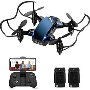 Foldable RC Mini Drone with Camera for Kids, HALOFUNO WiFi FPV Quadcopter with HD Camera for Beginner Indoor, 3D Flip, Altitude Hold Mode, One Key Take Off/Landing, APP Control