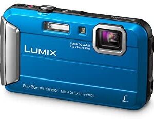 PANASONIC LUMIX Waterproof Digital Camera Underwater Camcorder with Optical Image Stabilizer, Time Lapse, Torch Light and 220MB Built-In Memory – DMC-TS30A (Blue)