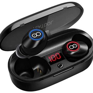 VEATOOL 5.0 Bluetooth Headphones  Binaural Call True Wireless Earbuds 20H Playtime HD Stereo Bass Sound Mini in Ear Bluetooth Earphones with Built in Mic and Charging Case for Sports Running